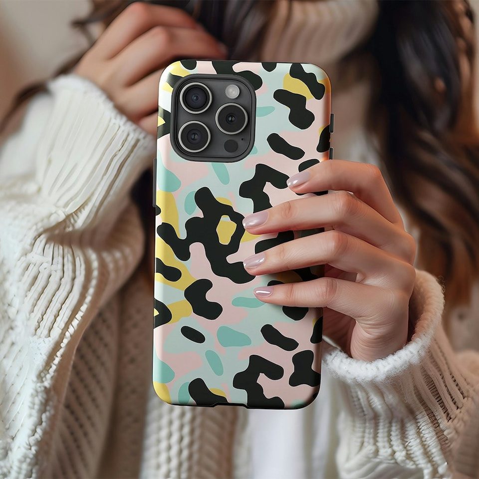 image 1 of 80s Camo Cool Phone Case | Multi | iPhone 12
Tough | iPhone 12
Tough