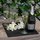 image 4 of Argon Tableware Square Slate Placemats - 33cm - Pack of 24 Black