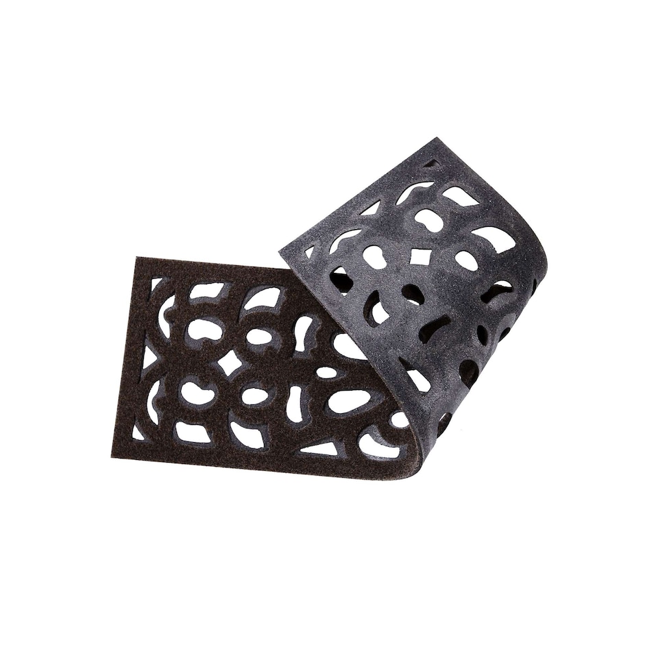 image 1 of Nicoman Victorian Style Outdoor Step Mat Brown 75 x 25cm