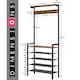 image 5 of Entryway Coat Rack Stand with Shoe Storage Shelves – Industrial Hallway Organiser