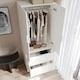image 6 of FUJI 2 Door 2 Drawer Minimalist Bedroom Wardrobe Storage & Hanging Rail 180cm | Multi | White | 1
