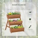 image 3 of Outsunny 3 Tier Raised Garden Bed Wooden Elevated Planter Box Kit, Brown