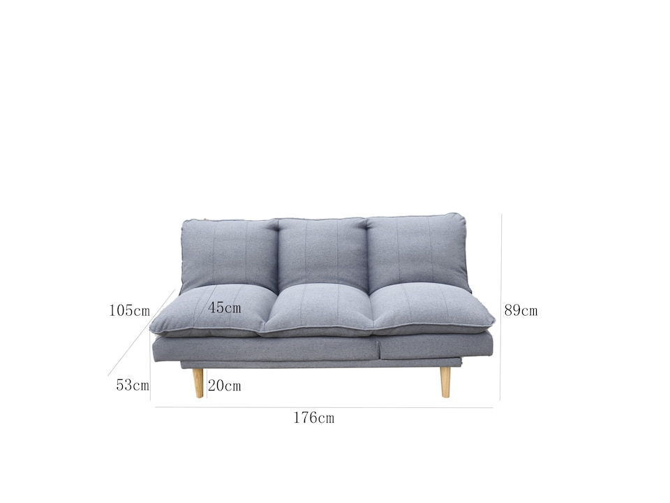 image 1 of The Amalfi 3 Seater Sofa in Grey or Sky Blue | Blue | One Size