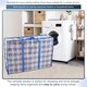 image 7 of S&d, Laundry Zip Bags XXL Heavy Duty Storage Bags Reusable Nylon Large for Moving Clothes Wardrobe Waterproof - 3pcs(Blue)