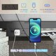 image 4 of HOMCOM King Bed Frame with LED Lights and Charging Station, Black