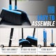 image 8 of Long Handled Dustpan and Brush Set Upright Sweeping Broom with Built-In Bristle Cleaner