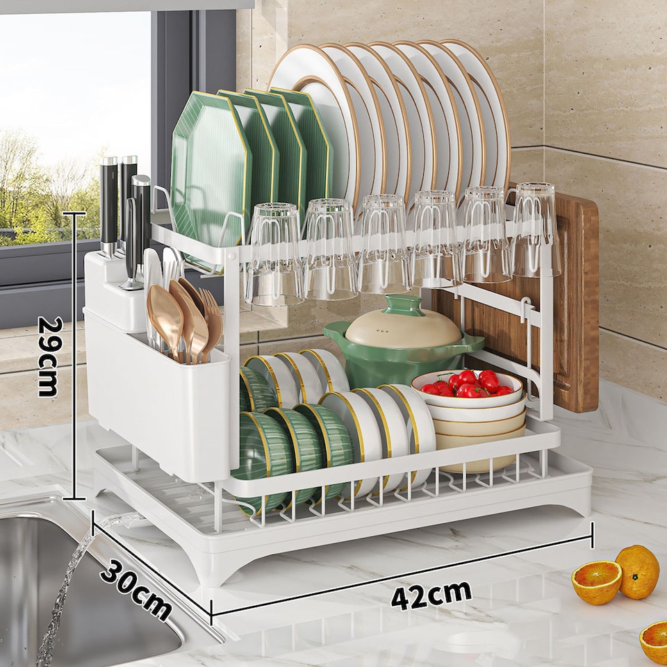 image 1 of 1pc Dish Drying Rack For Kitchen Counter Over The Sink