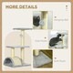 image 3 of PawHut 72cm Cat Tree Tower with Scratching Post Perch, Indoor, Light Grey