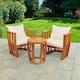 image 2 of Greenhurst Abberley 2-Seater Garden Conversation Set – Acacia Wood with Cushions and Coffee Table