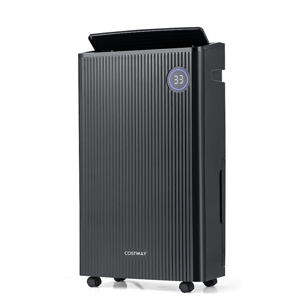image 1 of COSTWAY 25L/D Dehumidifier with 4 Modes & 3-Color Indicator Black