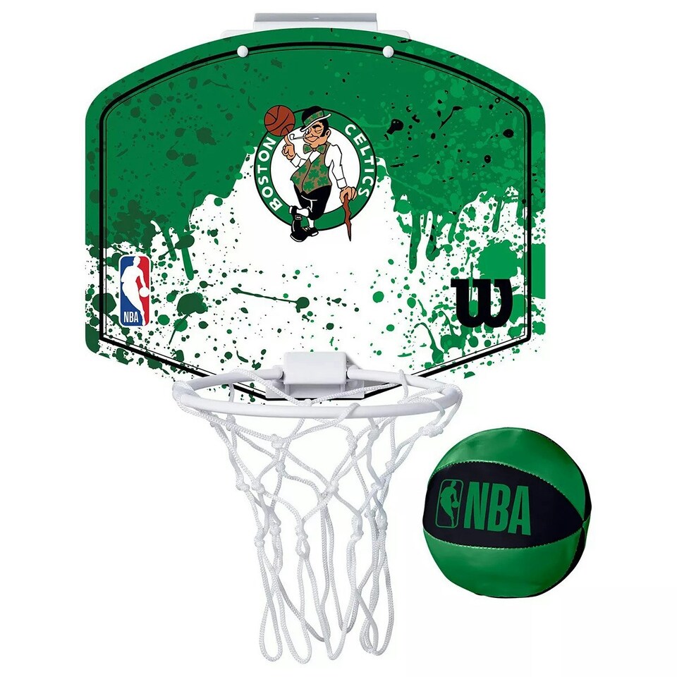 Boston Celtics Wilson Mini Basketball Hoop Set - Green/White/Black - One Size
