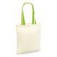 image 2 of Westford Mill Contrast Handle Bag For Life - Natural/Lime Green - One Size Green