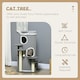 image 3 of PawHut 3 Tier Barrel Cat Tree with Sisal Scratching Post Cat Bed, Grey