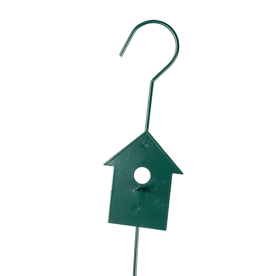 image 1 of Homescapes Metal Spring Bird Feeder with Bird Decoration, Bird House