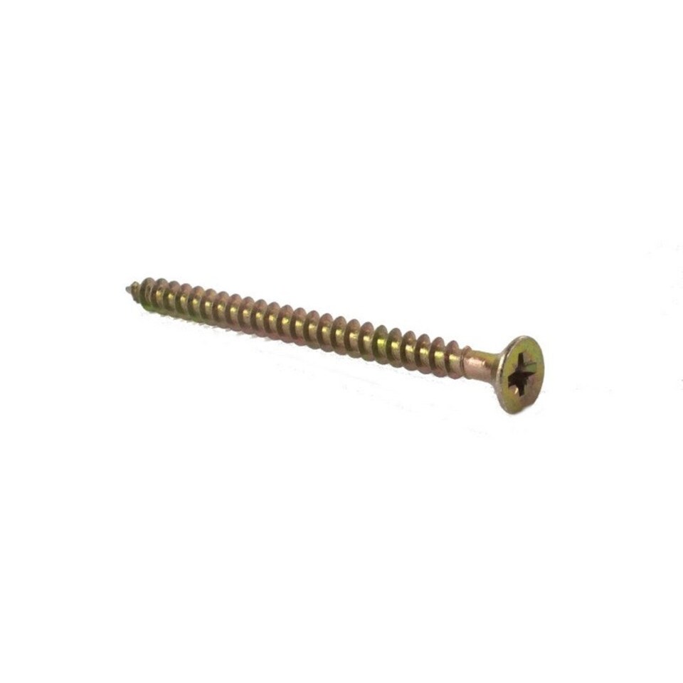 Picardy Multi Purpose Screw ZYP (Box of 100) - Yellow - 4 x 75mm