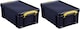 image 1 of Really Useful Plastic Storage Box 9 Litre Black Yellow Handel Pack of 2