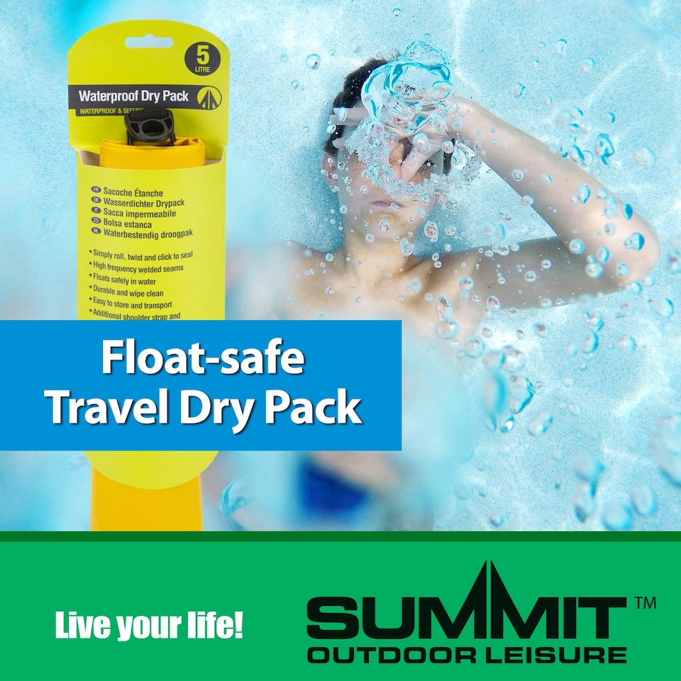 image 1 of PMS Summit Floating 5L Dry Bag - 100% Waterproof, Yellow