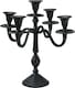 image 5 of 5 Arm Metal Candle Holder Stand Vintage Candelabra Centrepiece Home Decor 30cm | Black | Black | 1