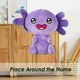 image 4 of Axolotl Soft Toy Cute Plushie Huggable Cuddly Stuffed Toy 18cm Purple