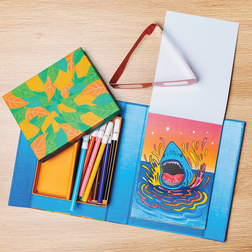 image 1 of 3D Colouring Set - Fierce Creatures