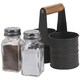 image 9 of GEEZY Salt And Pepper Shakers Glass Condiment Pots Grey Set Of Two