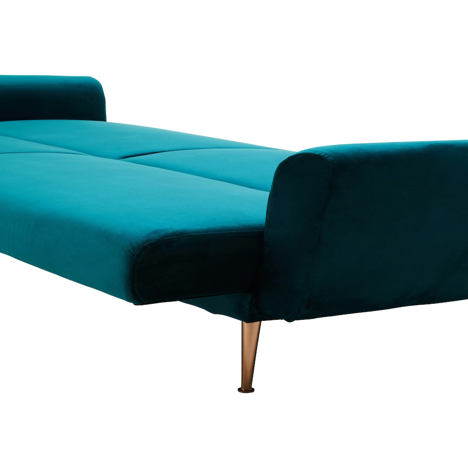 image 1 of Interiors by Premier Hatton Green Velvet Sofa Bed Green