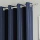 image 2 of Supersoft Navy Curtains 46 x 72 inch (117 x 183 cm) Room Darkening Eyelet Thermal Noise Reducing Curtains for Bedroom and Living Room