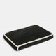 image 4 of OHS Sherpa Bind Rectangular Soft Plump Plush Cosy Pet Dog Cat Crate Cushion Bed Mat Multi | Black and Cream | L