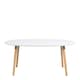 image 2 of Belina Oval Dining Table in White & Oak