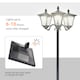 image 6 of Outsunny Outdoor Garden Solar Light with Base Energy-efficient IP44 Dimmable