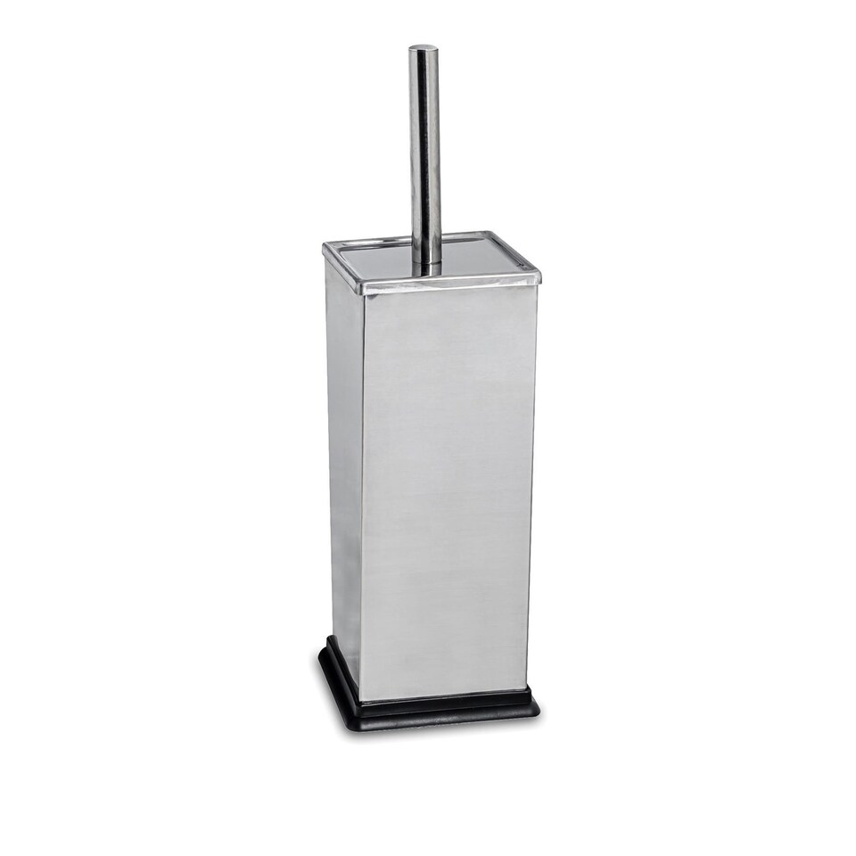 image 1 of Harbour Housewares Square Toilet Brush - Chrome | Silver | Silver