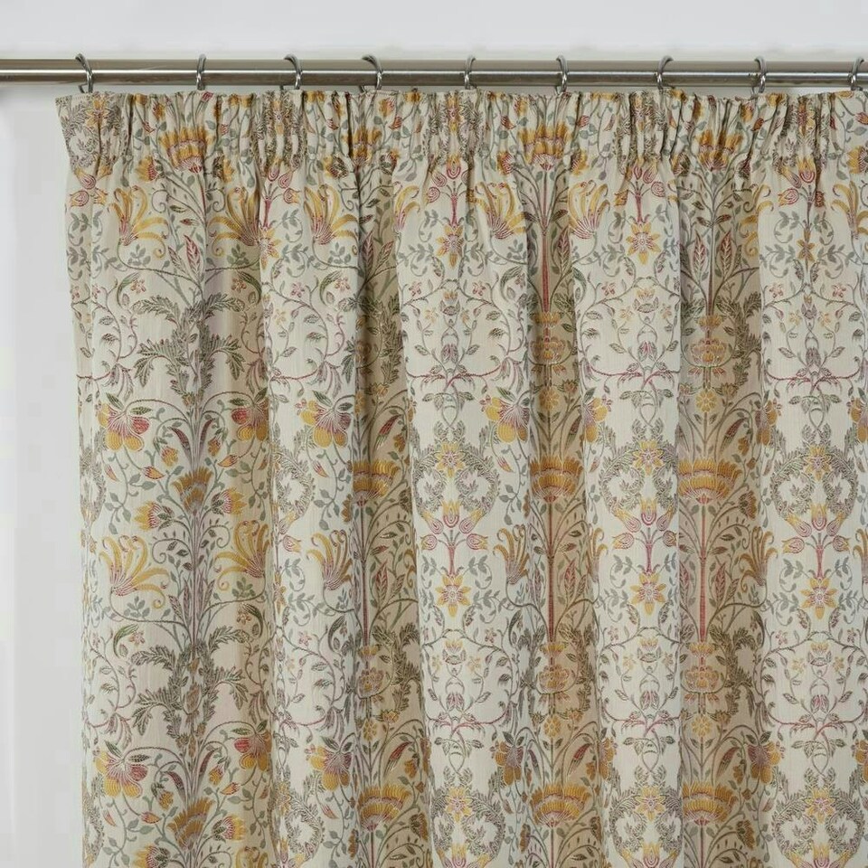 image 1 of Kyoto Pencil Pleat Curtains - Beige - 117cm x 229cm