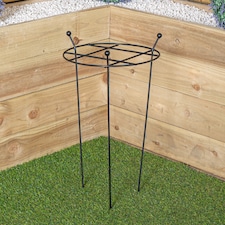 Tom Chambers Heavy Duty Black Metal Steel Garden Plant Support Grow Through - 60cm x 35cm