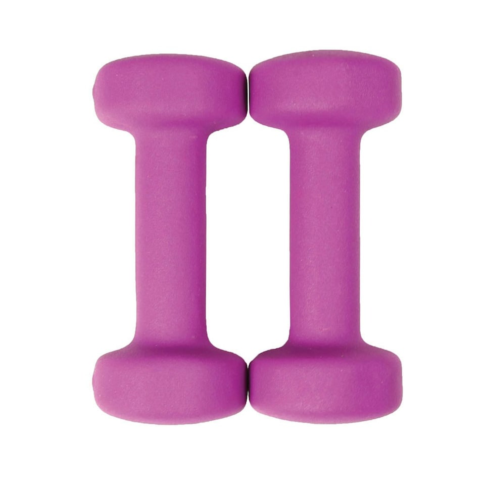 image 1 of Fitness Mad Dumbell Set (Pack Of 2) - Purple - 1kg