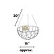 image 2 of Marco Paul Black Metal Hanging Basket 16" Black