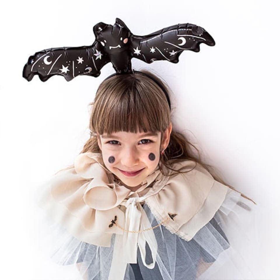 image 1 of Celestial Bat Halloween Air Fill Foil Balloon 41cm / 16 in
