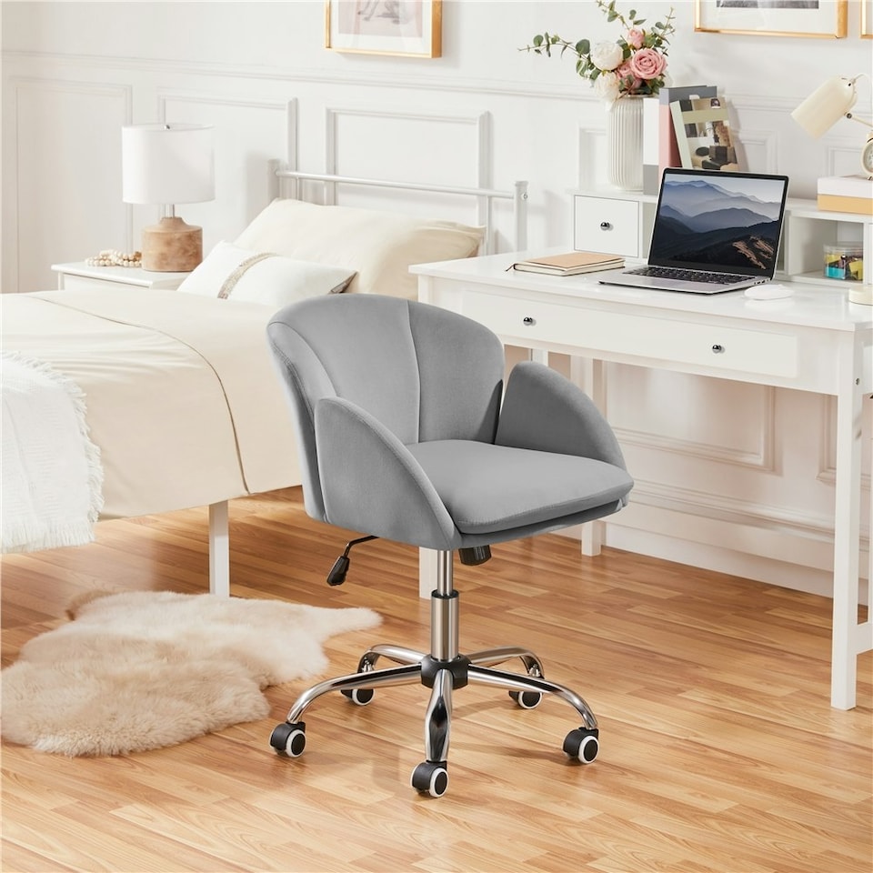 image 1 of Yaheetech Swivel Rolling Home Office Chair with Armrests