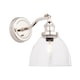 image 1 of Hansen Dome Wall Lamp Bright Nickel Plate, Clear Glass, 1x E14
