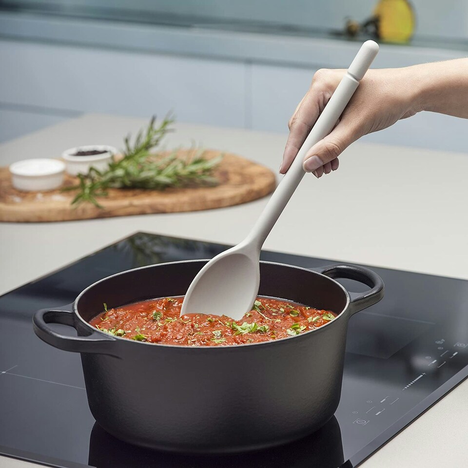 image 1 of Zeal Traditional Silicone Cook’s Spoon 30cm, French Grey
