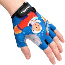 Meteor Kids Bike Gloves – Breathable, Non-Slip, Padded for Comfort & Safety Blue | Space | JR M