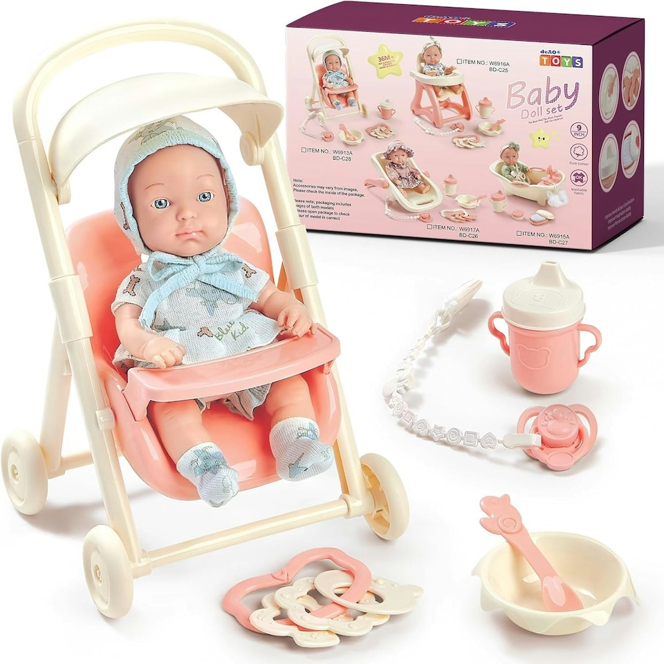 image 1 of My First Baby Doll Set with Accessories – Realistic Baby Doll for Toddlers with Interactive Features