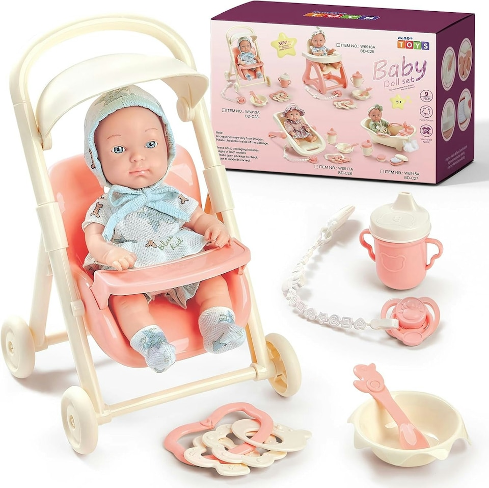 image 1 of My First Baby Doll Set with Accessories – Realistic Baby Doll for Toddlers with Interactive Features