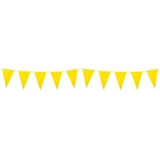 Yellow Plastic Pennant Bunting 10m