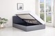 image 3 of Ottoman Storage Bed grey small double 4ft leather and 1 Mattress bedroom furniture