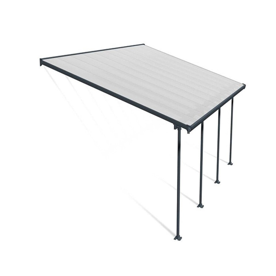 image 1 of Patio Cover Feria 4M Deep 4X6.06 Clear - Polycarbonate - L606 x W385 x H305 - Grey Grey