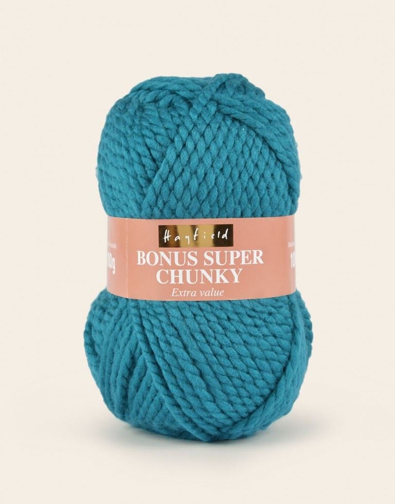 Hayfield Turquoise Bonus Super Chunky Yarn (Value Pack 10 x 100g Balls) For Crochet, Knitting - 82m per ball