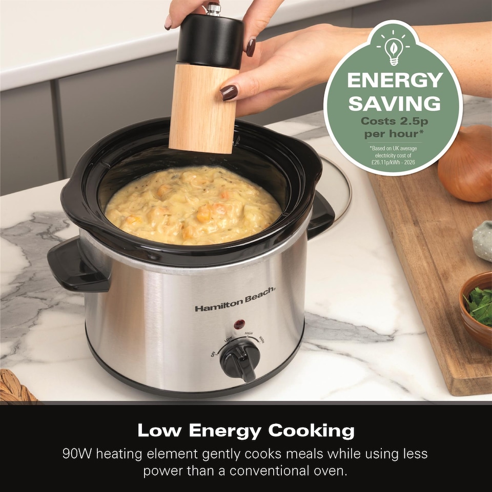 image 1 of Hamilton Beach 'The Mighty Mini' 1.8L Silver Slow Cooker