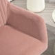 image 8 of HOMCOM Modern Accent Chair, Velvet-Touch Fabric Upholstered Armchair with Metal Base for Living Room, Bedroom and Dinning Room, Pink