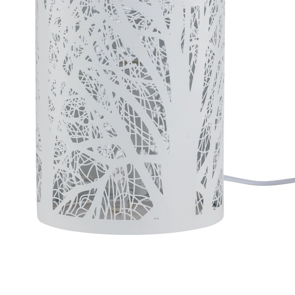 image 1 of Set of 2 Forest - White 26cm Woodland Table Lamps | White | Medium | 2