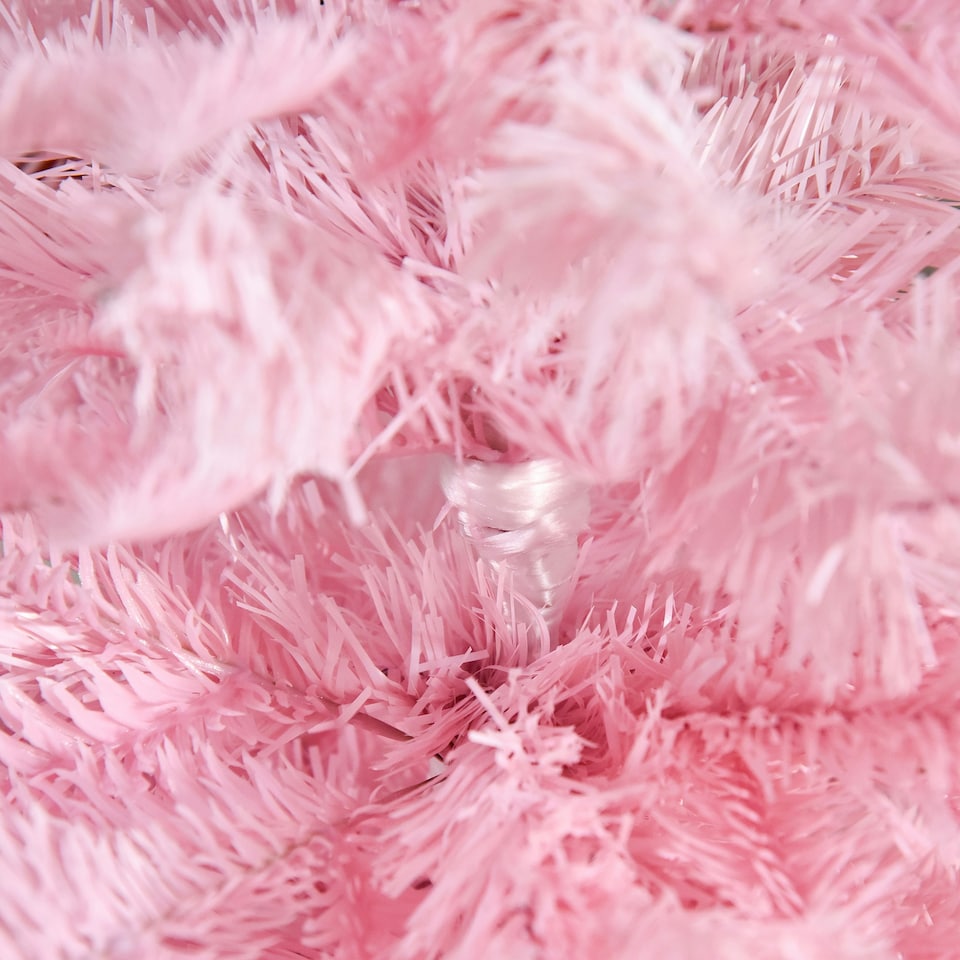 image 1 of HOMCOM 4FT Artificial Christmas Tree w/ Automatic Open for Home Party Pink